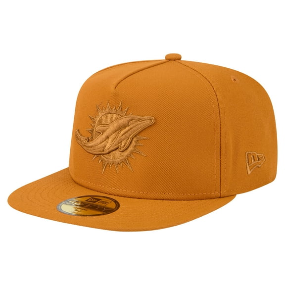 Men's New Era  Brown Miami Dolphins Color Pack A-Frame 59FIFTY Fitted Hat
