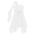thumbnail image 4 of Haitryli Kid Girls One Shoulder Birthday Party Dress Beaded Sash Junior Bridesmaid Dress Formal Gown White 10, 4 of 5