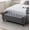 Gray, variant on BRILHAMEZ 58" Button Tufted Storage Bench with Rolled Arms, Linen Upholstered Ottoman with Nailhead Trim for End of Bed, Beige