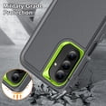 thumbnail image 3 of For Samsung A26 Case Military Grade Dual Layer Shockproof Phone Cover Build With Kickstand Dustproof Drop Proof Protective Case for Galaxy A26 6.7"(Gray/Green), 3 of 8
