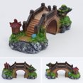 thumbnail image 4 of Visland Artificial Rockery Bridge Aquarium Ornament, Retro Semicircle Simulation Harmless Resin Rockery Bridge Landscaping Fish Tank Accessory for Home Decoration, 4 of 7