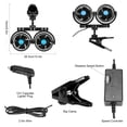 thumbnail image 4 of Ventilador Hynoo para coche, 12 V, doble cabezal, giratorio 360°, para vehículo, 4 of 8