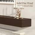 thumbnail image 5 of Fireplace Mantel 60 Inch Solid Wood Mantels for Over Fireplace 5" Thick Wall Mounted Shelves Long Floating Farmhouse Shelf Handcrafted Wooden Fireplace Mantle 60 X 8 X 5 - Rustic Brown, 5 of 17