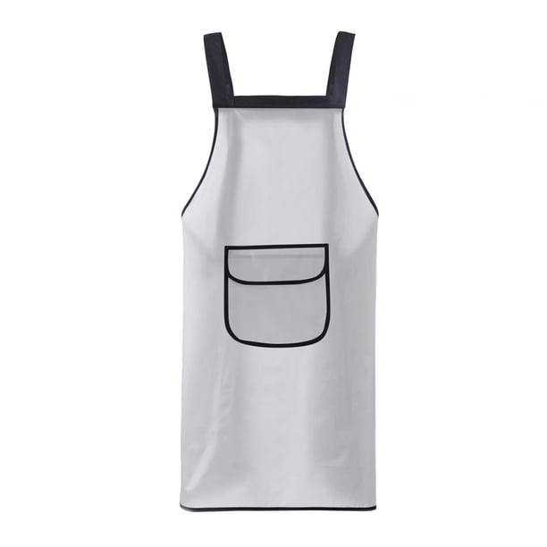 Delantal de cocina, delantal para hornear, delantal impermeable, translúcido y a prueba de aceite para hacer arte. 90cm Blanco