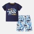 thumbnail image 2 of dmqupv Baby Boy Clothes Summer Newborn Toddler Boy Clothes Kids Summer Cotton Outfits Shirt Short Set Navy,7-8 Years, 2 of 7