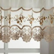 Vintage embroidered gold kitchen curtain swag