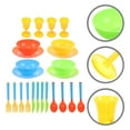 thumbnail image 3 of 24 Pcs Kids Kitchen Accessories And Tea Set For Girls Toddler Play Kitchen Toy Dish Plates Utensils Dinnerware Set Pretend Play Present, 3 of 9