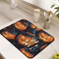 thumbnail image 3 of Happy Halloween Evil Pumpkin Witch Bat Dish Drying Mat for Kitchen Counter Dish Drying Pad Absorbant Collapsible 18x24 Inch Inch Dishes Plate Glass Dry Draining Pad for Coffee Tables Coffee Bars, 3 of 7