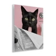 thumbnail image 3 of Stupell Industries Black Cat Bathroom Humor Wall Plaque Art design by Jesse Keith, 14 x 11, 3 of 7