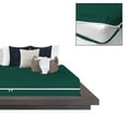thumbnail image 2 of 4 Piece Zipper Sheet Set Includes (1 Zipper Fitted Sheet, 1 Flat Sheet And 2 Zipper PillowCase) with 21 Inch Deep Pocket 800 TC 100% Egyptian Cotton Solid Teal Green Color Cal King Size, 2 of 7