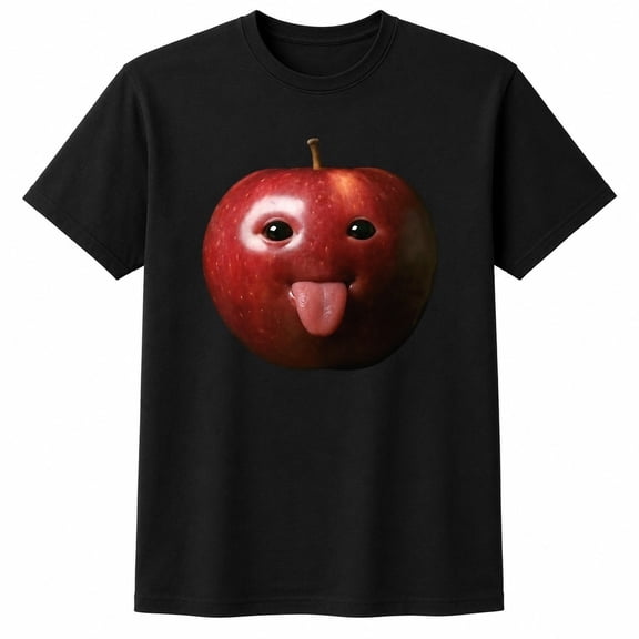 Funny Apple Graphic T-Shirt, Unisex Classic Fit Cotton Tee