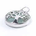 thumbnail image 1 of Natural Round Gem Stone Kabbalah Tree of Life Necklaces Pendants, 1 of 6