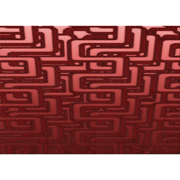 Ahgly Company Indoor Rectangle Patterned Crimson Red Area Rugs, 4' x 6'