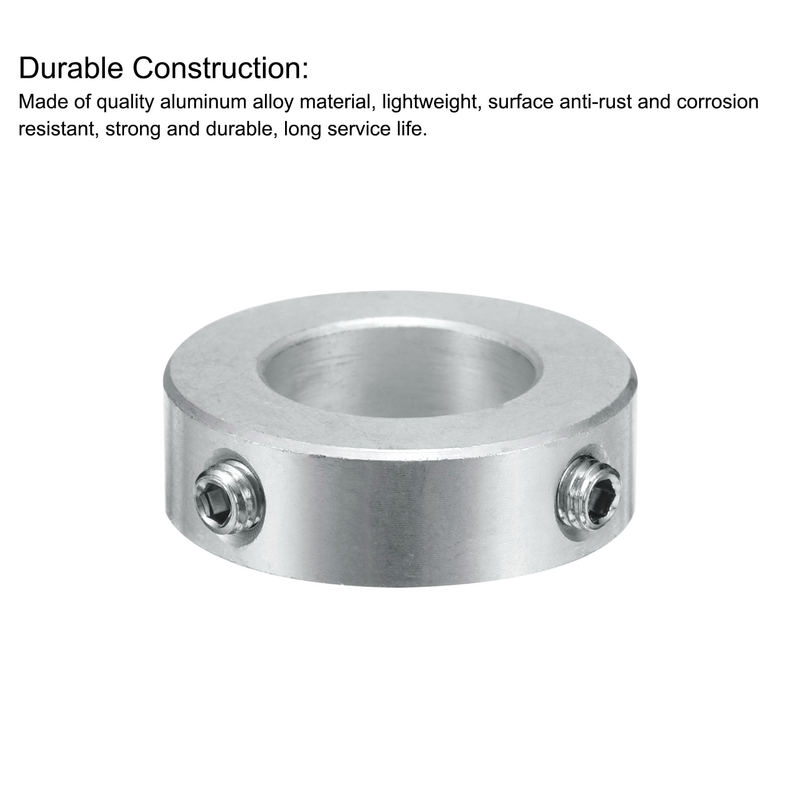 8 Packs Set Screw Collars 18mm Bore, Aluminum Shaft Collars, 32mm OD and 10mm Thickness, Set Screw Clamp Collar