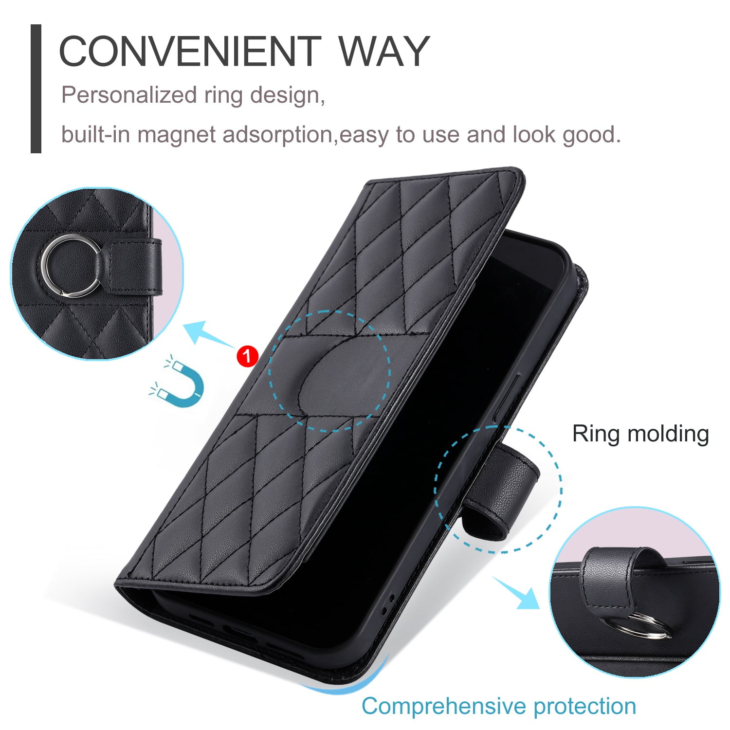 For Redmi 12 Phone Case Wallet Case with Card Holder Magnetic For Redmi 12 Leather Phone Cases