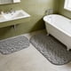 thumbnail image 4 of Set de alfombrillas de baño de espuma viscoelástica, alfombra de baño lavable súper absorbente y antideslizante de 2 piezas para ducha y hogar, diseño de adoquines de 47,2 pulgadas, 4 of 7