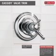 thumbnail image 2 of Delta Cassidy Monitor 17 Series Valve Only Trim, Polished Nickel, 2 of 2