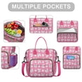 thumbnail image 2 of Pink Bows and Baseballs Pattern Womens Lunch Box for Work,Insulated Large Lunch Bag for Tween and Teen,Loncheras Para Mujer,Leakproof Adult Lunch Bag for Work,Beach,Travel,Picnic,Camping, 2 of 7