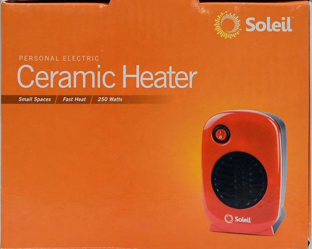 Soleil Personal Electric Ceramic Heater, 250 Watt MH-01,Red - Walmart.com
