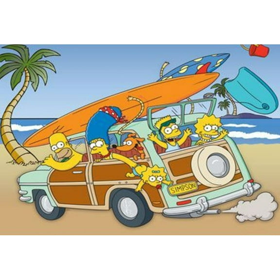The Simpsons Diamond Art Painting Kits, Diamond Art, Full Drill 5d Diamond Dots Kits Gem Art for Adults Wall Home Decor(12"x16")
