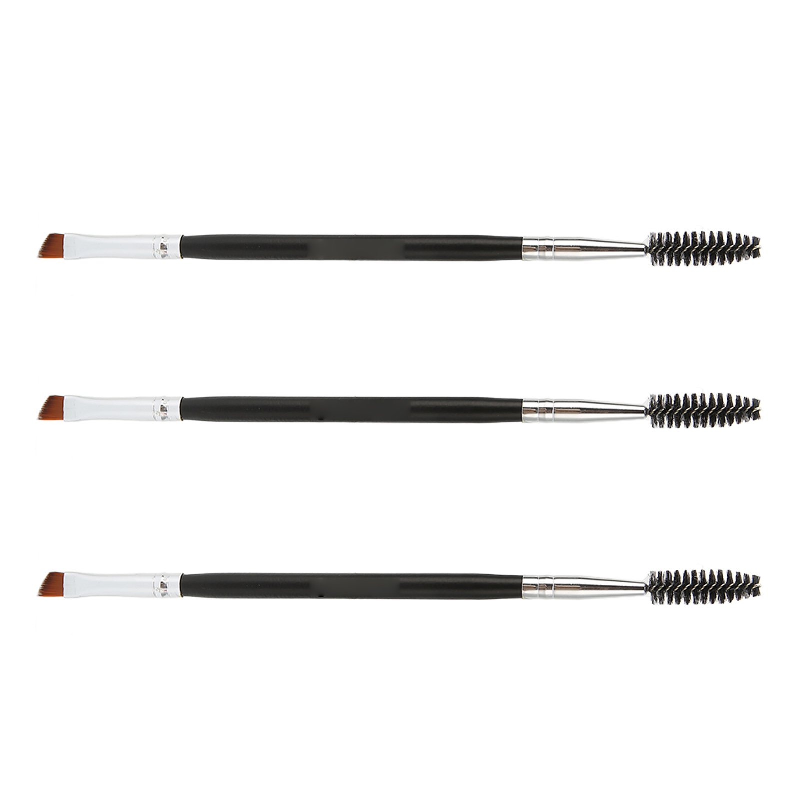 3Pcs Dual Brow Brush Dual Headed Portable Professional Angled Eye Brow ...