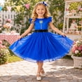 thumbnail image 6 of MIRUXO Police Dog Officer Cosplay Dress Blue Princess Dress Sequin Belt Tulle A-Line Outfit for Halloween Stage Party, 1 PC, 6 of 9