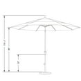 thumbnail image 4 of California Umbrella 11' Patio Umbrella in Olefin Frost Blue/Bronze, 4 of 4