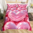 thumbnail image 2 of Erosebridal Housse de Couette Imprimée 3D Cœur d'Amour, Literie Rose Rêveuse, Réversible 2 Pcs (Sans Couette), 2 of 7
