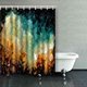 thumbnail image 1 of ABPHQTO Acuarela Nebulosa amarilla brillante Estrellas y cielo oscuro Cortina de ducha Cortina de baño de poliéster 150x180 cm, 1 of 1