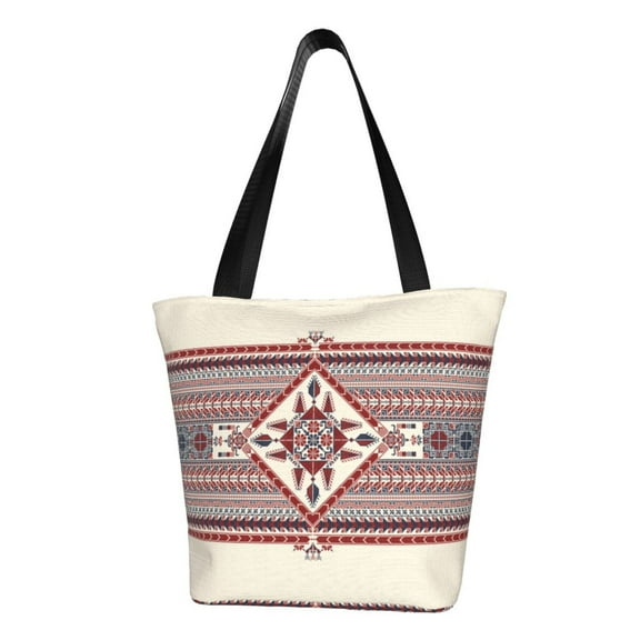 Xecao Fashion Tatreez for Tote Bag for Women -Tote Shoulder Bag with A Little Pocket Inside, Perfect for Travel and Work.