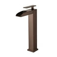 thumbnail image 3 of Concorde Single Hole, Single-Handle, High Arc Waterfall, Bathroom Faucet in Oil Rubbed Bronze, 3 of 12