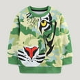 thumbnail image 5 of Gubotare Sweatshirt Kids Boys Sweatshirts Cute Elephant Shirts Clothes Kids Pullover Hoodie Toddler Long Sleeve Cotton Sweatshirt Sweater Size 6-7 (Green,6-7 Years), 5 of 9