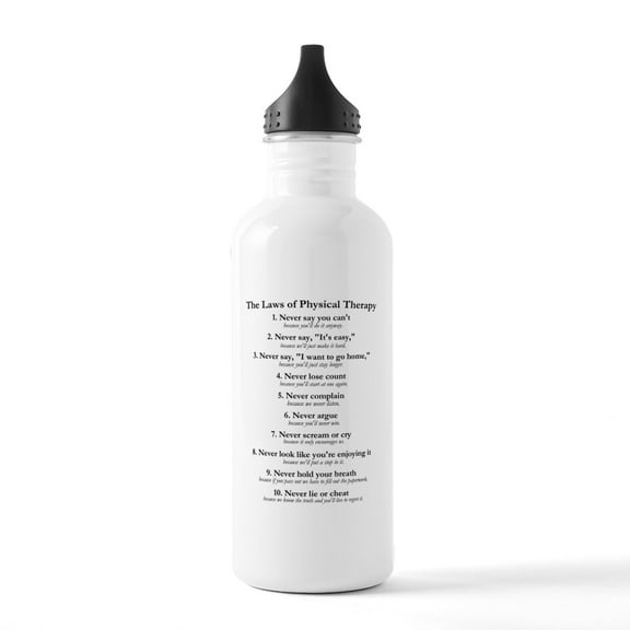 CafePress - Laws Of P.T. Stainless Water Bottle 1 - Stainless Steel Water Bottle, Sports Bottle, 1.0L