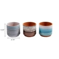 thumbnail image 3 of Terracotta Round Planters Glazed - Set of 3, 3 of 3