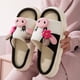 thumbnail image 3 of Zapatillas unisex de animales de dibujos animados Wdftyju Lino de vaca Cómodas, 3 of 9