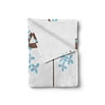 thumbnail image 2 of Cartoon Soft Flannel Fleece Throw Blanket, 2 Owls in Love on a Swing Blossoming Tree Branch Spring Romance, Cozy Plush for Indoor and Outdoor Use, 50" x 60", Pale Pink Pale Blue, by Ambesonne, 2 of 6
