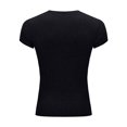thumbnail image 5 of USNSM Men's Muscle T Shirts Stretch Short Sleeve V Neck Bodybuilding Athletic Workout Gym Tee Shirts Ribbed Knit Shirt Black XL, 5 of 8
