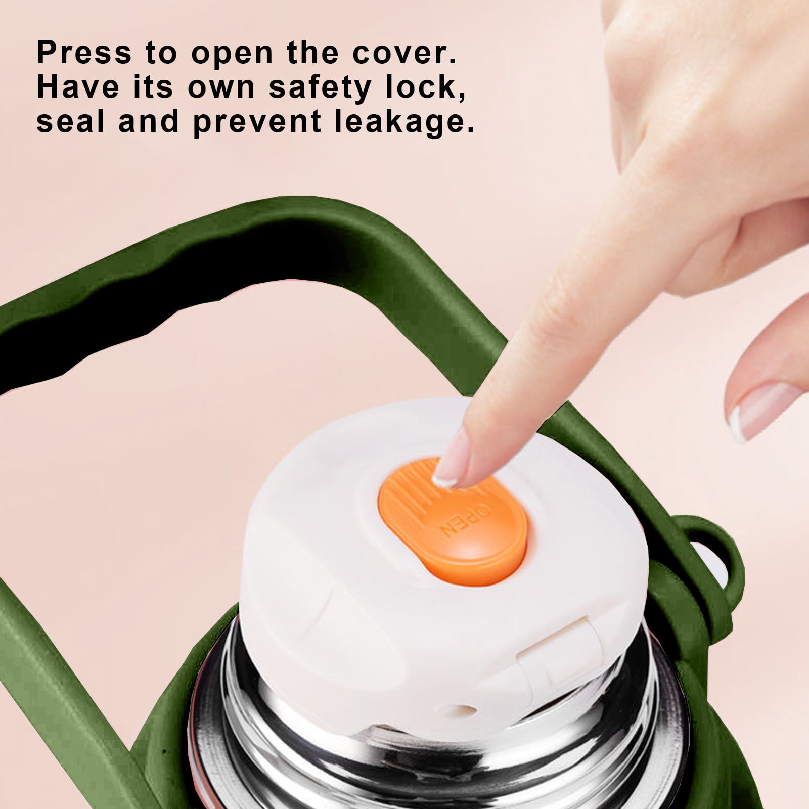 Insulated Gallon Jug with Handle Camping Water Jug, 316 Stainless Steel, Large Double Vacuum Water Bottle for Hot & Cold Drinks, Wide Mouth, Sweat Proof, Great for Travel, Camping 600ml