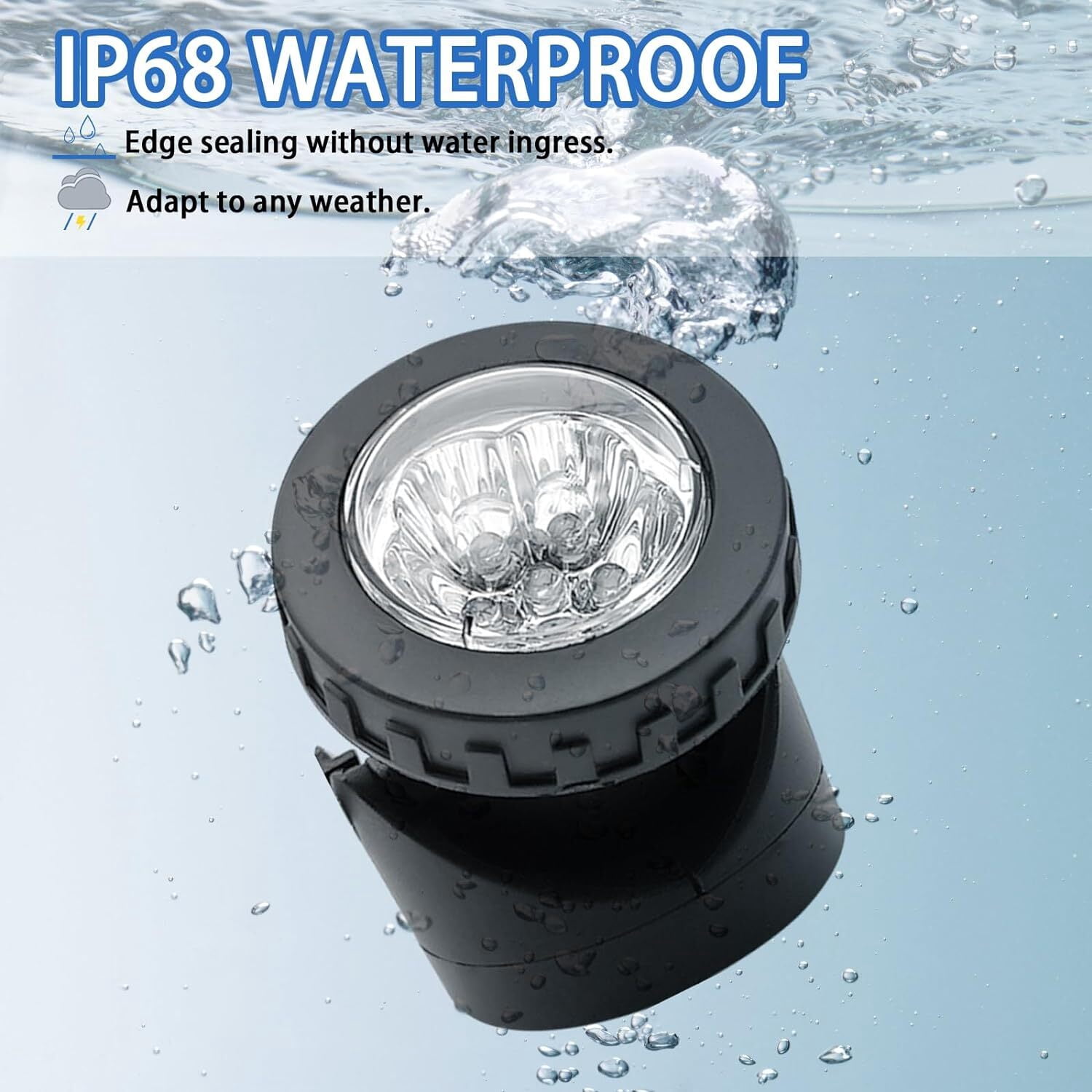 GOUTOOL Waterproof LED Floating Pool Lights, 12 Count