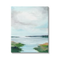Stupell Industries Calm Cloudy River Lake Scenery Painting Gallery Wrapped Canvas Print Wall Art, Design by Nikita Jariwala