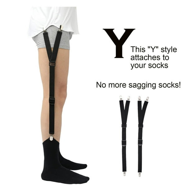 2 Pack Shirt Stays Garters for Men Adjustable Shirt Garter Suspender