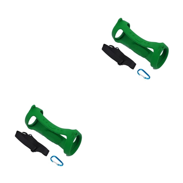 Cateissary Estuche para altavoz Funda de silicona Funda para altavoz compatible con Bluetooth Funda de almacenamiento a prueba de golpes Verde 2piezas