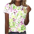 thumbnail image 1 of Tops Cortos para Mujeres Casual de Moda Impreso Cuello Redondo, Camiseta de Manga Corta para el Uso Diario, Fiesta Y Cómodo, 1 of 4