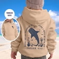 thumbnail image 2 of Oiyii Toddler Boy' Whale Isaiah 43:2 Bible Verse Front Back Graphic Hoodie Long Sleeve Faith Hooded Sweatshirt Pullover Top,Khaki, 2 of 4