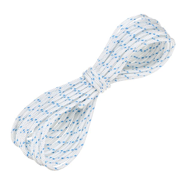 Cuerda de arranque de retroceso Uxcell 5.5mm 10m Cuerda de nylon para motosierra Blanco Azul