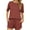 Red, variant on Cuteduck Waffle Knit Lounge For Women Two Piece Outfits Short Sleeve Top and Shorts Pajama Sets Tracksuit Sweatsuits S-XXL