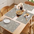 thumbnail image 5 of Beige Butterfly Botanical Placemats Set of 12 Summer Plants Line Art Place Mats Indoor Wipeable Table Mats Washable Cloth Dining Table Placemats for Kitchen Holiday Party Home Decor 13x19 Inch, 5 of 9