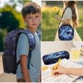 thumbnail image 2 of Pzuqiu Lightning Shark School Backpacks for Teen Boys with Lunch Box Pencil Case Water Bottle Holder Kawaii Daypack Travel School Bag Sport Bookbag for Kids 8-12 Middle School, 2 of 7