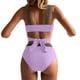 thumbnail image 4 of Trajes de baño para mujer, conjunto de traje de baño camisola sin espalda de color sólido informal y de moda para mujer, trajes de baño para mujer, trajes de baño para mujer, traje de baño para mujer,, 4 of 6