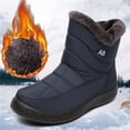 thumbnail image 3 of Zapatos de algodón para mujer, botas de nieve cálidas para invierno para mujer, botas de algodón impermeables con cremallera lateral para mujer Wmkox8yii ghj1351, 3 of 6